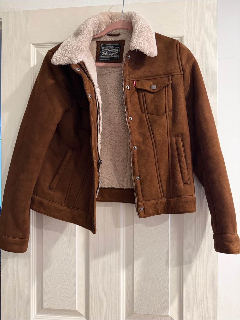 Levi's Brown Faux-Shearling Lined Trucker Jacket